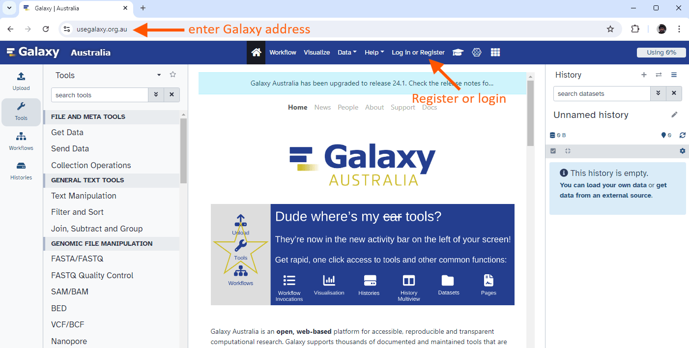 Galaxy user login